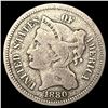 Image 1 : 1880 Nickel Three Cent NICELY CIRCULATED