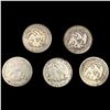 Image 2 : (5) Seated Liberty Quarters (1853, (3) 1876, 1891)