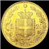 Image 2 : 1882 Italy .1867oz Gold 20 Lire CLOSELY UNCIRCULAT