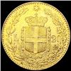 Image 2 : 1882 Italy .1867oz Gold 20 Lire UNCIRCULATED