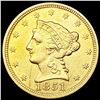 Image 1 : 1851 $2.50 Gold Quarter Eagle CLOSELY UNCIRCULATED