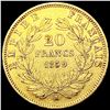 Image 2 : 1859-A France .1867oz Gold 20 Francs CLOSELY UNCIR