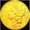 Image 1 : 1874-S $20 Gold Double Eagle CLOSELY UNCIRCULATED