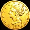 Image 1 : 1847 $10 Gold Eagle CLOSELY UNCIRCULATED