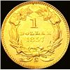 Image 2 : 1857-S Rare Gold Dollar UNCIRCULATED