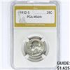 Image 1 : 1932-S Washington Silver Quarter PGA MS64+