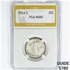 Image 1 : 1924-S Standing Liberty Quarter PGA MS60
