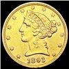 Image 1 : 1892 $5 Gold Half Eagle UNCIRCULATED