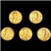 Image 1 : (5) 1930 Wheat Cents CHOICE BU
