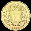 Image 2 : 1903 Swiss .1867oz Gold 20 Francs CHOICE BU