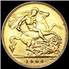 Image 2 : 1906 G. Britain .1178oz Gold 1/2 Sovereign CHOICE