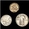 Image 1 : (3) Varied US Coinage (1857, 1918, 1936) LIGHTLY C