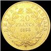Image 2 : 1858-A France .1867oz Gold 20 Francs CLOSELY UNCIR