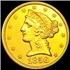 Image 1 : 1856-D $5 Gold Half Eagle UNCIRCULATED +