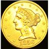 Image 1 : 1856 $5 Gold Half Eagle UNCIRCULATED