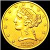 Image 1 : 1882-CC $5 Gold Half Eagle UNCIRCULATED