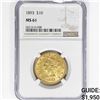 Image 1 : 1893 $10 Gold Eagle NGC MS61