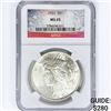 Image 1 : 1922 Silver Peace Dollar NGC MS65