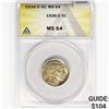 Image 1 : 1936-D Buffalo Nickel ANACS MS64