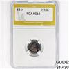 Image 1 : 1844 Seated Liberty Half Dime PGA MS64+