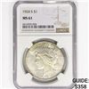 Image 1 : 1924-S Silver Peace Dollar NGC MS61