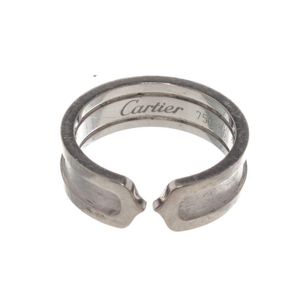Cartier 18k White Gold Love Band Ring