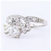 Image 2 : 0.51 ctw F COLOR CENTER Diamond 18K White Gold Ring (1.23 ctw Diamonds)