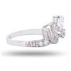 Image 3 : 0.51 ctw F COLOR CENTER Diamond 18K White Gold Ring (1.23 ctw Diamonds)
