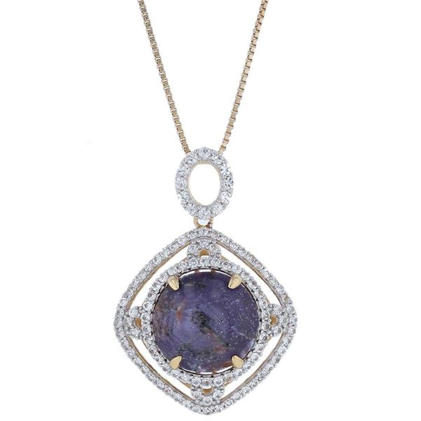 25.53 ctw Ruby and 2.87 ctw White Sapphire Pendant