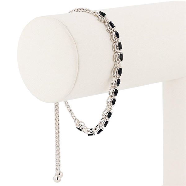 1.44 ctw Blue Sapphire and 0.04 ctw Diamond Bracelet