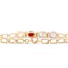 Image 2 : Plated 18KT Yellow Gold 3.85ctw Multi Color Gem and Diamond Bracelet