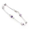 Image 1 : Plated Rhodium 2.05ctw Amethyst Bracelet