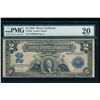 Image 1 : 1899 $2 Mini Porthole Silver Certificate PMG 20