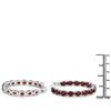 Image 3 : Rhodium Plated 6.00ctw Garnet Earrings