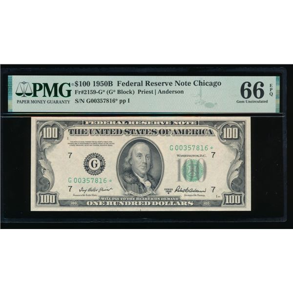 1950B $100 STAR Chicago FRN PMG 66EPQ