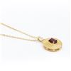 Image 2 : Plated 18KT Yellow Gold 1.26cts Garnet and Diamond Necklace