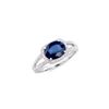 Image 1 : 14KT White Gold 2.05ct Blue Sapphire and Diamond Ring