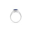 Image 3 : 14KT White Gold 2.05ct Blue Sapphire and Diamond Ring