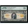 Image 1 : 1922 $20 Gold Certificate PMG 25