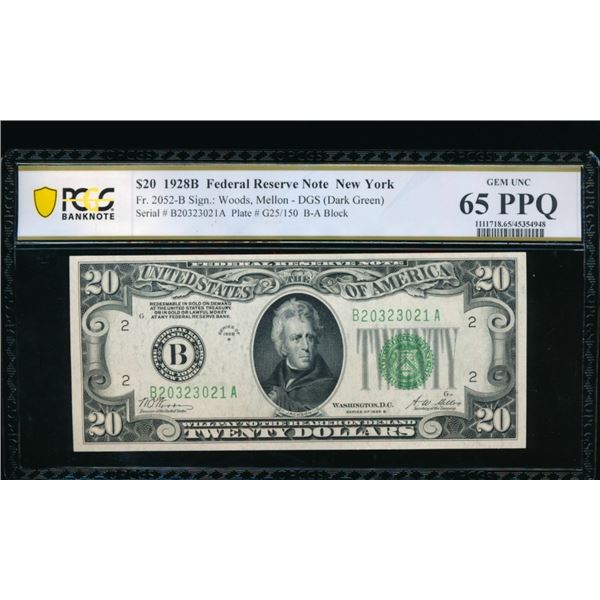 1928B $20 New York FRN PCGS 65PPQ