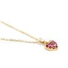 Image 2 : Plated 18KT Yellow Gold 0.71cts Ruby and Diamond Necklace