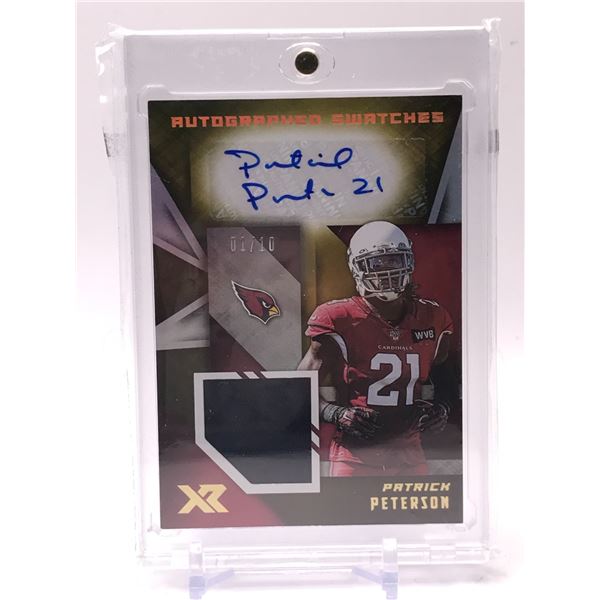 2020 PANINI XR NO.AS-PP PATRICK PETERSON AUTOGRAPH SWATCHES 1/10