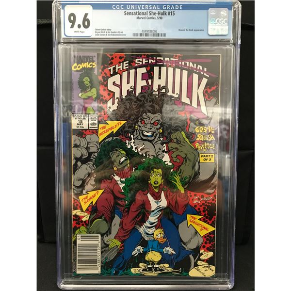 MARVEL COMICS NO.15 THE SENSATIONAL SHE-HULK CGC GRADED 9.6