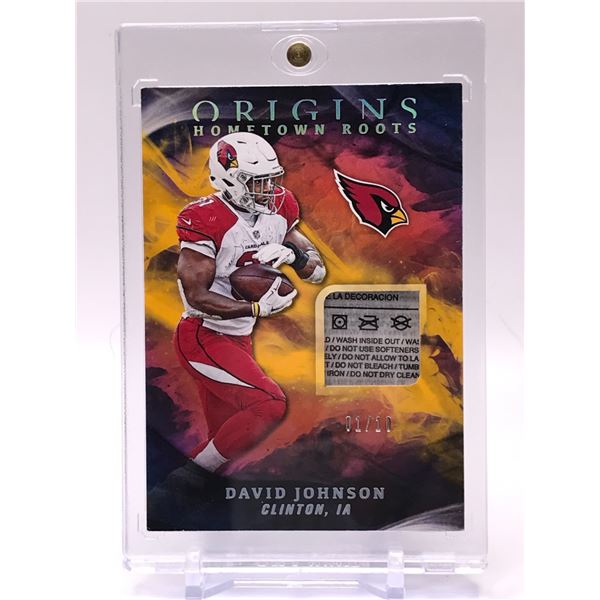 2019 PANINI ORIGINS NO.HR-19 DAVID JOHNSON LAUNDRY TAG 1/10