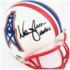 Image 2 : WARREN MOON SIGNED HOUSTON OILERS MINI HELMET (BECKETT COA)