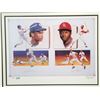 Image 2 : RICKEY HENDERSON AND LOU BROCK DUAL SIGNED CUSTOM FRAMED LTD. EDITION PRINT (BECKETT COA)