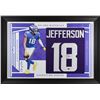 Image 1 : Justin Jefferson Authentic Signed One of One Jersey Framed Display BECKETT AUTHENTICATED