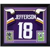 Image 1 : Justin Jefferson Authentic Signed Purple Pro Style Framed Jersey BECKETT AUTHENTICATED