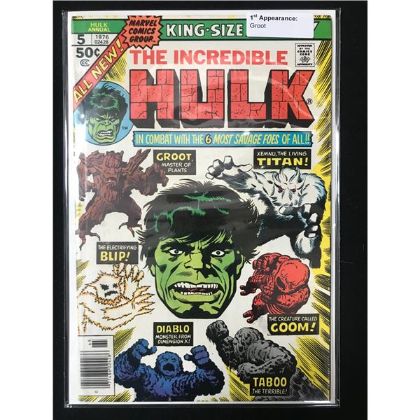 MARVEL COMICS NO.5 THE INCREDIBLE HULK (1ST APP OF GROOT)