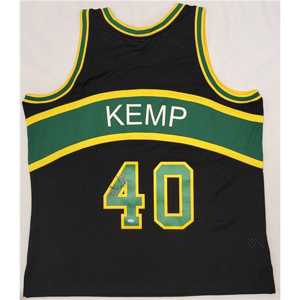 SHAWN KEMP SIGNED SEATTLE SUPERSONICS BASKETBALL JERSEY (BECKETT COA)